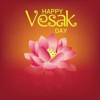 joyeux jour de vesak, jour de bouddha. vecteur