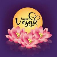 joyeux jour de vesak, jour de bouddha. vecteur