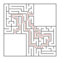 un labyrinthe carré. illustration vectorielle plane simple isolée sur fond blanc. avec une place pour votre image vecteur