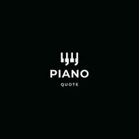 piano citation logo, la musique citation logo conception moderne concept vecteur