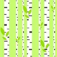motif transparent coloré de bouleaux blancs abstraits avec des rayures sur fond vert. illustration vectorielle plane simple. pour la conception de papier peint, tissu, papier d'emballage, couvertures, sites Web. vecteur