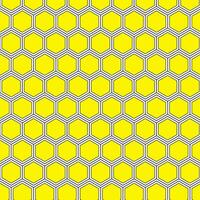 moderne Facile abstrait jointes noir et Jaune Couleur hexagone polygone Créatif géométrique vecteur modèle art