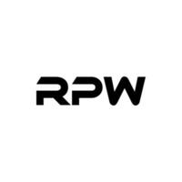 rpw lettre logo conception, inspiration pour une unique identité. moderne élégance et Créatif conception. filigrane votre Succès avec le frappant cette logo. vecteur