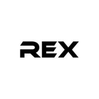 Rex lettre logo conception, inspiration pour une unique identité. moderne élégance et Créatif conception. filigrane votre Succès avec le frappant cette logo. vecteur