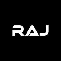 raj lettre logo conception, inspiration pour une unique identité. moderne élégance et Créatif conception. filigrane votre Succès avec le frappant cette logo. vecteur