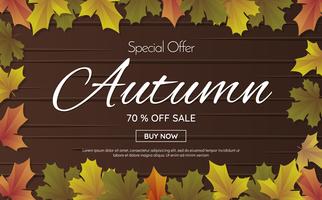 bannière de modèle de vente automne Vector background