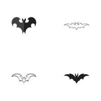 modèle de logo icône vecteur chauve-souris