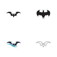 modèle de logo icône vecteur chauve-souris