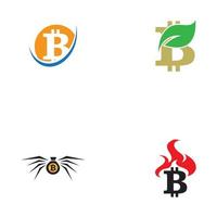 modèle de conception d'illustration de logo bitcoin vecteur