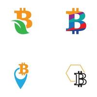 modèle de conception d'illustration de logo bitcoin vecteur