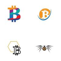 modèle de conception d'illustration de logo bitcoin vecteur