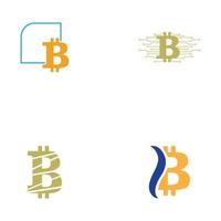 modèle de conception d'illustration de logo bitcoin vecteur