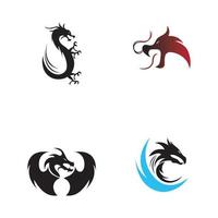 dragon vecteur icône illustration design logo modèle