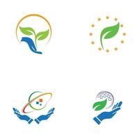 conception d'illustration vectorielle logo de la journée mondiale de la terre vecteur