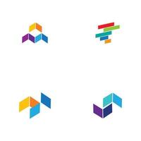 conception de logo moderne pour les technologies de la fintech et de la finance numérique vecteur