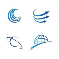 modèle de conception d'illustration de logo vectoriel mondial
