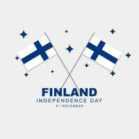 la Finlande indépendance journée est célèbre chaque année sur 6 décembre, salutation carte et affiche avec Finlande drapeau. vecteur illustration