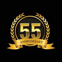 55 anniversaire logo vecteur