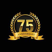 75 anniversaire logo vecteur