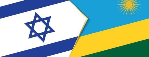 Israël et Rwanda drapeaux, deux vecteur drapeaux.