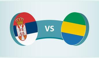 Serbie contre Gabon, équipe des sports compétition concept. vecteur