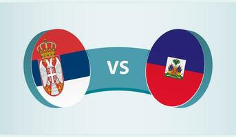Serbie contre Haïti, équipe des sports compétition concept. vecteur