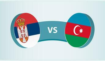 Serbie contre Azerbaïdjan, équipe des sports compétition concept. vecteur