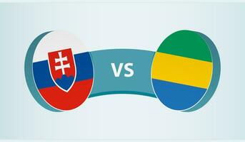 la slovaquie contre Gabon, équipe des sports compétition concept. vecteur