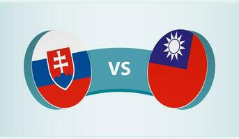 la slovaquie contre Taïwan, équipe des sports compétition concept. vecteur