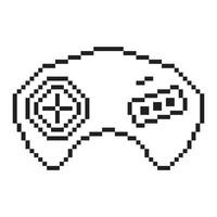 vidéo Jeu manette illustration manette de jeu signe pixel art style vecteur