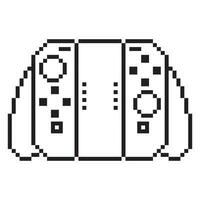 vidéo Jeu manette illustration manette de jeu signe pixel art style vecteur