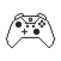 vidéo Jeu manette illustration manette de jeu signe pixel art style vecteur