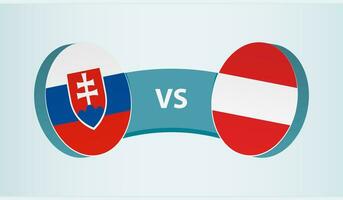 la slovaquie contre L'Autriche, équipe des sports compétition concept. vecteur