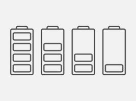 ensemble de batterie charge niveau indicateurs vecteur