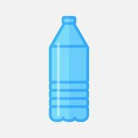 bouteille de l'eau vecteur plat icône