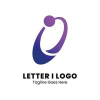 je lettre logo conception art et illustration violet pente vecteur