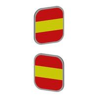 drapeau de l'espagne illustré sur fond blanc vecteur