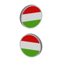 drapeau hongrois illustré sur fond blanc vecteur
