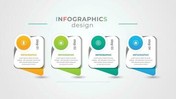 pas infographie modèle conception vecteur