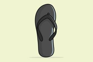 Facile Hommes plage chaussure pantoufle ou sandale vecteur illustration. beauté mode objets icône concept. garçons unique style pantoufle vecteur conception avec ombre.