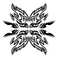 noir tribal mandala icône avec ombre. parfait pour logos, Icônes, articles, tatouages, autocollants, affiches, bannières, vêtements, Chapeaux vecteur