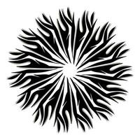 noir tribal mandala icône avec ombre. parfait pour logos, Icônes, articles, tatouages, autocollants, affiches, bannières, vêtements, Chapeaux vecteur