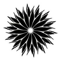 noir tribal mandala icône avec ombre. parfait pour logos, Icônes, articles, tatouages, autocollants, affiches, bannières, vêtements, Chapeaux vecteur