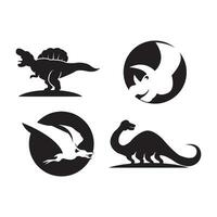 puissant t-rex logo, jurassique période concept icône illustration conception vecteur