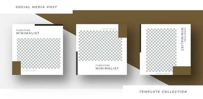 minimaliste meubles pour vente social médias Publier modèle conception. promotion bannière Cadre conception pro vecteur