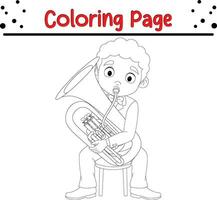 content peu des gamins coloration page vecteur