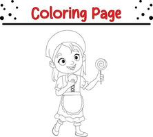 content peu des gamins coloration page vecteur