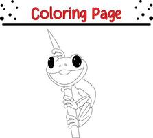 content grenouille coloration page pour des gamins vecteur