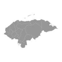 Honduras carte avec administratif divisions. vecteur illustration.