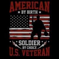 américain par naissance soldat par choix vecteur